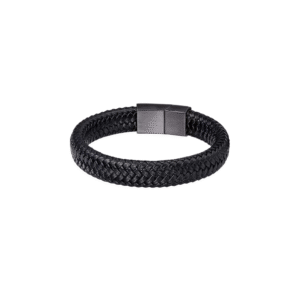 Black PU Leather Magnetic Bracelet Men's Mature and Stable and Elegant Giving Men The Best Gift for Men