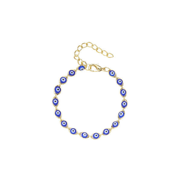 Blue Evil Eye Bracelet for Women Fashion Turkish Lucky Resin Bead Chain Adjustable Bangle Bracelet Birthday Party Jewelry Gift