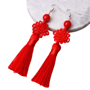 Colorful Thread Braided Chinese Knot Tassel Earrings for Women Handmade Lucky Peace Knot Long Fringed Earrings Hanging 2019 New