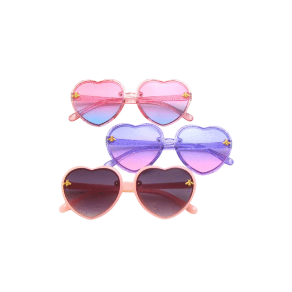 Fashion Heart Kids Sunglasses Children Retro Cute Pink Cartoon Sun Glasses Frame Girls Boys Baby Sunglasses UV400 Eyewear