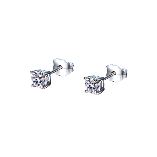 GRA 100% Real Sterling Silver With 2 Certificates Moissanite 6 prong Earrings D Color Stud For Women Top Quality Wedding Jewelry
