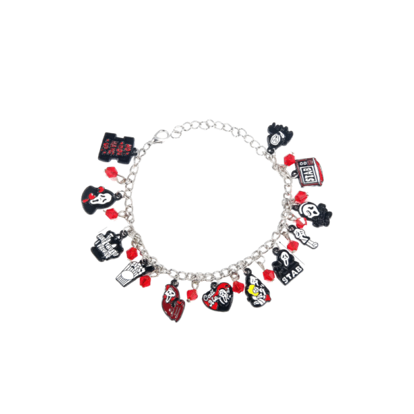 Horror Charms Bracelet Halloween Combination Skull Head Ghost Pendant Bracelet DIY Jewelry Hand Accessories Holiday Gifts