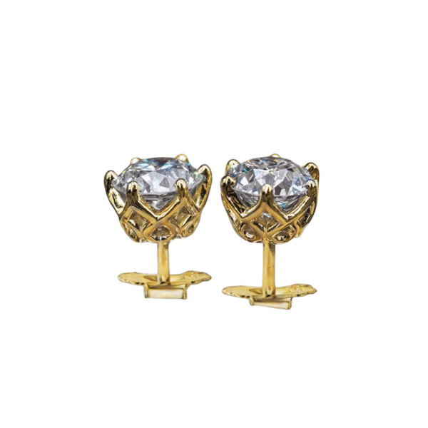 JoyceJelly 1/2/4CT D Color Moissanite Diamond Stud Earrings S925 Sterling Silver Plated 18K Gold Ear-studs Luxury Fine Jewelry