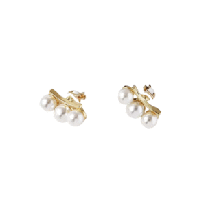 Korean Design Elegant Simulated Pearl Big Round Clip on Earrings Non Pierced Baroque Pearl Ear Clips for Women Jewelry Wholesale