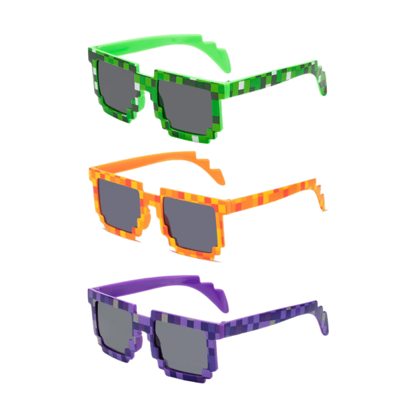 2021 New fashion Sun Glasses Hot Sale Sunglasses Creeper Glasses Novelty Mosaic Funny Goggles Boys Girls Pixel Eyewear