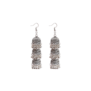 Retro Bollywood Oxidized Women Jhumka Indian Earrings Femmes 2020 Ethnic Gold Silver Color Afghan Bell Long Tassel Drop Earrings