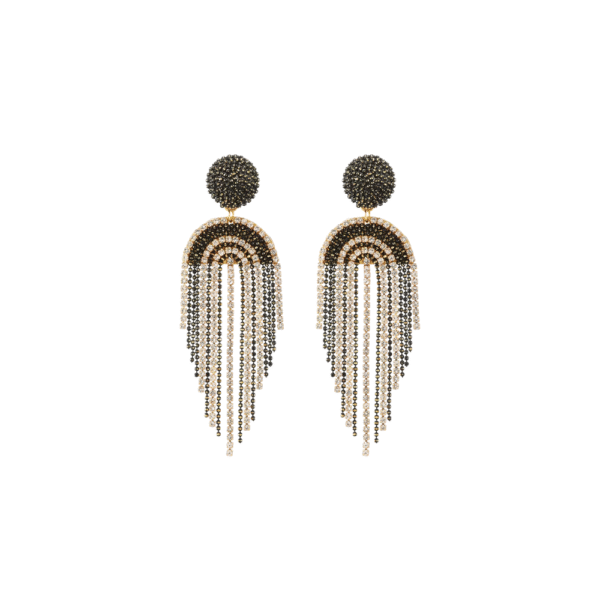 Retro Long Hanging Earrings For Women Boho Handmade Beads Luxury Shiny Rhinestones Geometric Tassel Big Pendants Fashion Jewelry