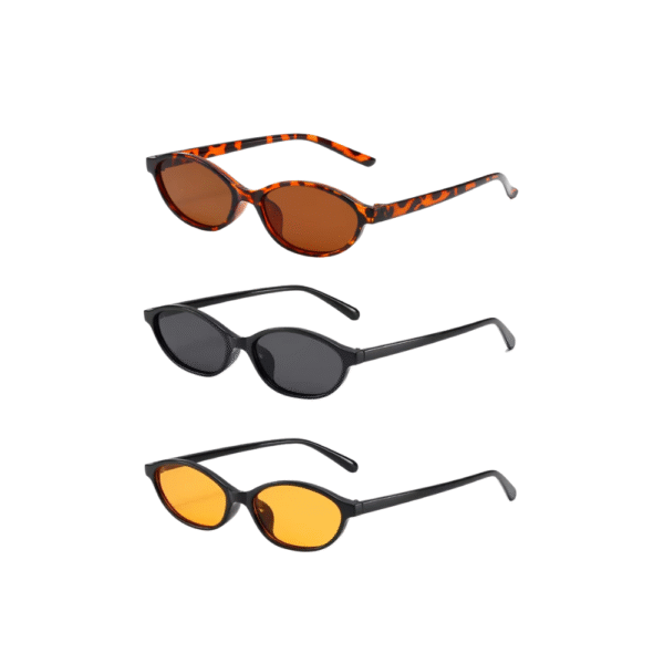 Retro Oval Frame Sunglasses Fashion Personalized Trendy Small Frame Sunglasses Punk Cat Eyes Sunshade Sun Protection Glasses
