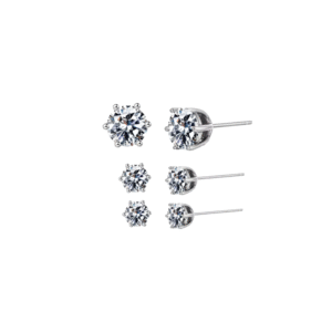 SUNIBI3 Size Stud Earrings for Women Classic Luxury Earrings Women Minimalist Bling Zircon Earring Fashion Ear Stud Jewelry