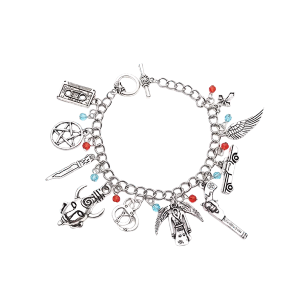 Supernatural Inspired Bracelets for Women Dean Winchester Jewelry Charms Pendants Bangles Bracelet Gothic Chain Wristbands