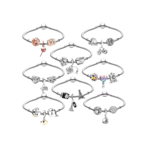 Valentine's Day Style Charm Bracelet With Romantic Hot Air Balloon Ferris Wheel Charm Beads Pendant DIY Jewelry For Woman Lover