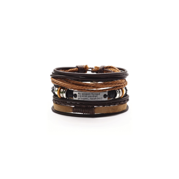 WESTBULL 3 Pcs/Set Multilayer Leather Bracelets For Men Cross Charm Homme Bangles Gift Jewelry