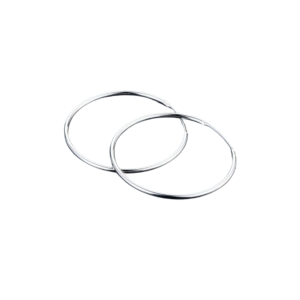 Women 100% 925 sterling silver Hoop Earring Round Circle Loop Gifts Box Packing Simple Silver Hoop Earrings Piercing
