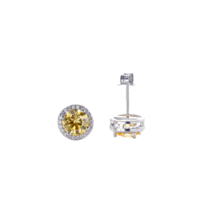 925 Sterling Silver 1 Carat Moissanite Round Earrings Engagement Wedding Daily Work Party Travel Luxurious Gift For Women