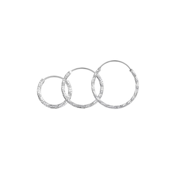 BAMOER 925 Sterling Silver Hoop Earrings for Women, Lightwieght Big Hoop Earrings Hypoallergenic Ice Cube Trendy Hoop Earrings