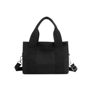 Canvas Shoulder Bag Multi-compartments Crossbody Handbag Fashion Multifunctional Large Capacity Solid Color Simple for Vacation