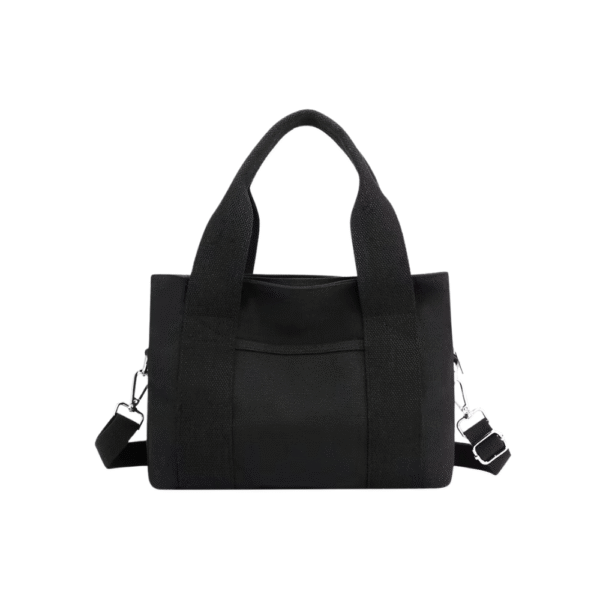 Canvas Shoulder Bag Multi-compartments Crossbody Handbag Fashion Multifunctional Large Capacity Solid Color Simple for Vacation