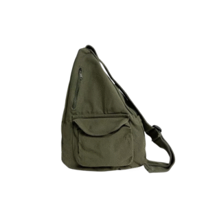 Canvas Sling Bag, Solid Color Crossbody Bag, Women's Simple Chest Purse For Man And Women