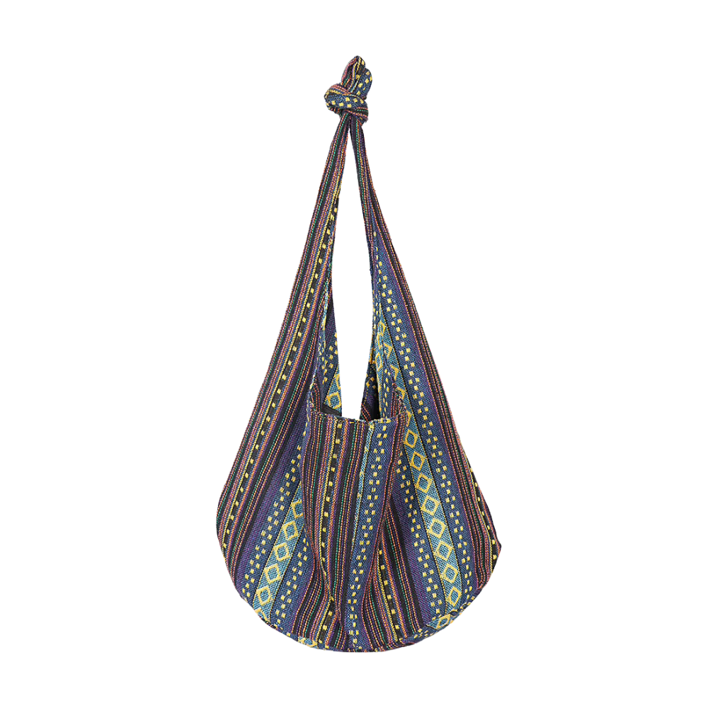 Canvas Striped Boho Handbag Women Ethnic Sling Crossbody Purse Shoulder Purse Hippie Bag for Work Shopping Travel