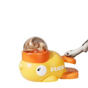 Cat Interactive Toys Automatic Dog Puzzle Feeder Food Treat Dispenser Cartoon Duck Design Anti-slip Pet Feeder for Dog Training