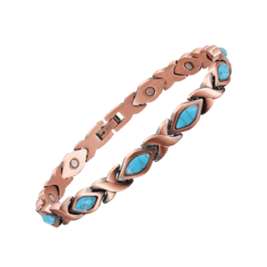 Copper Magnetic bracelet Classic turquoise inlaid bracelet Fashion women's bracelet adjustable, perfect birthday gift