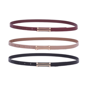Designer new 100% Genuine leather belt women's fashion ink green decoration with skirt black workwear pants with belt thin