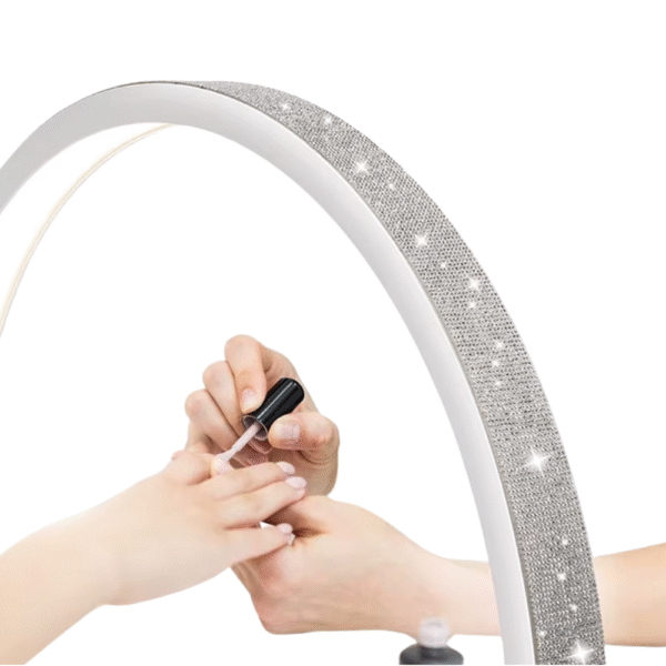 Desk LED Lamp U-shaped Fill-in Light for Manicure Half-moon-shaped Nail Light with Diamonds Manicure Lamp Nail Art Salon Tools