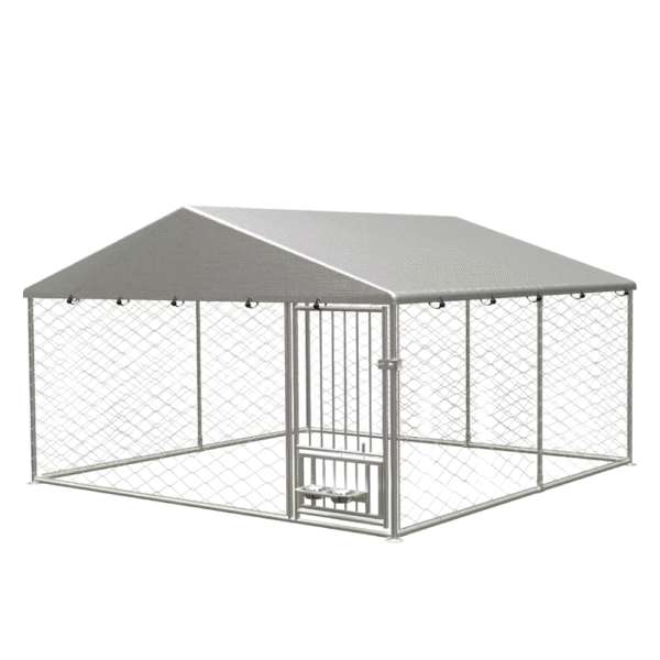 Dog Kennel Outdoor, Dog House with Waterproof Roof & Secure Lock, Large Dog Crate Fence, Outside Pet Playpen for Chicken, Rabbit