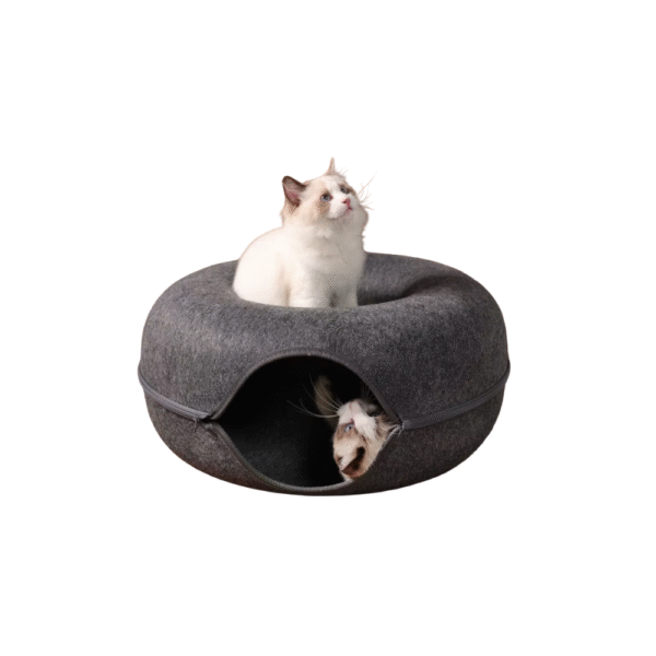 Donut Cat Bed Interactive Tunnel Pet Felt Indoor Toys Cats House Kitten Training Toy Cat Kennel Pets Supplies