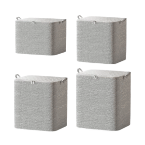 Dustproof Organizers Foldable Toy Organizer Box Stackable House-Moving with Handle Zipper for Blanket Comforter Clothing Bedding