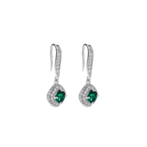 Exquisite Fashion Silver Color Inlaid White Zircon Dangle Earring for Women Trendy Party Engagement Wedding Jewelry