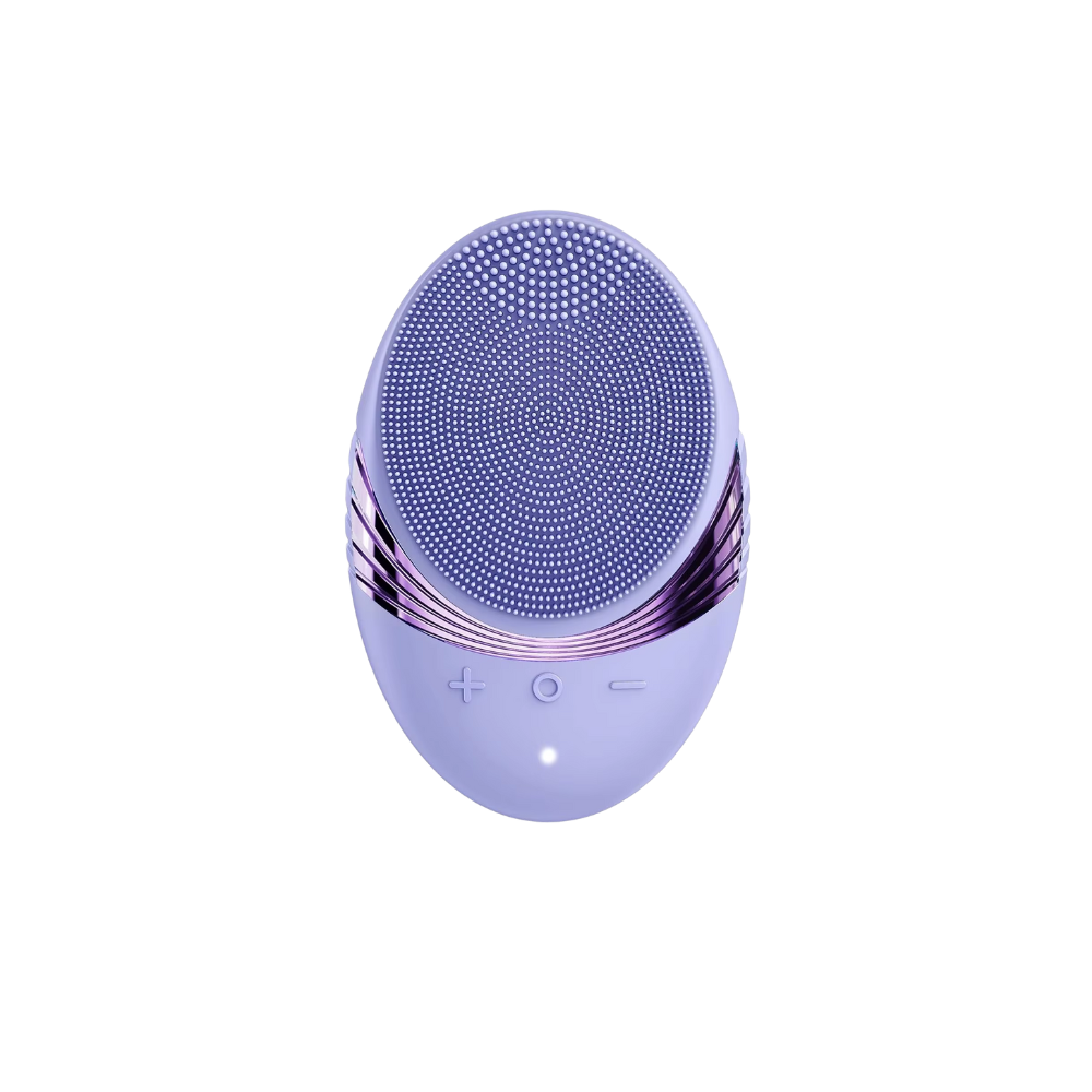 Face Scrubber Facial Cleansing Brush : Portable Silicone Waterproof Rechargeable Face Wash Brush, 5 Cleansing Modes, Electric.