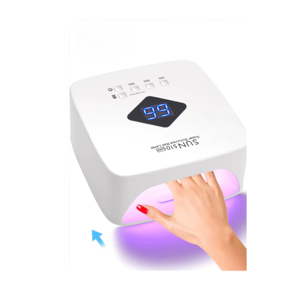 168W UV LED Nail Lamp Rechargeable Nail Dryer with Large LCD Display Professional Gel Curing Lamp 4 Timer Auto Sensor for Salon