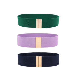 High Quality Belts for Women Black Waist Elastic Ladies Band Round Buckle Decoration Coat Sweater Fashion Dress Rice White