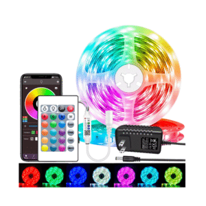 LED Strip Lights RGB 5050 LED Strips Bluetooth APP Control Color Changing DC 12V 30LEDS/M Per Meter For Bedroom Room Kitchen Bar