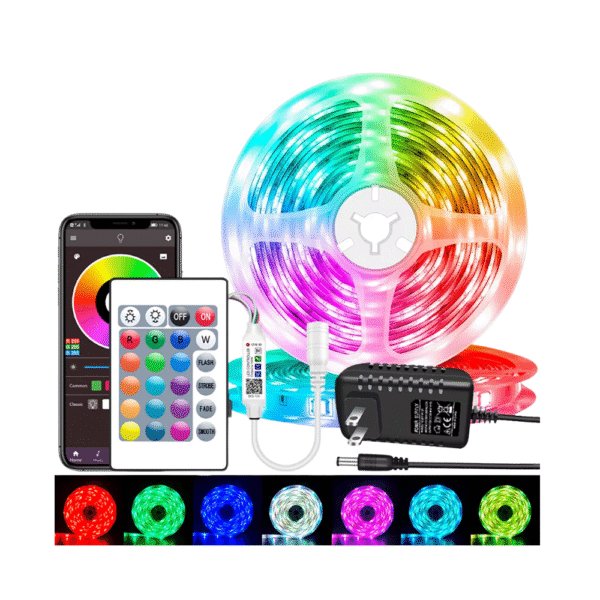 LED Strip Lights RGB 5050 LED Strips Bluetooth APP Control Color Changing DC 12V 30LEDS/M Per Meter For Bedroom Room Kitchen Bar