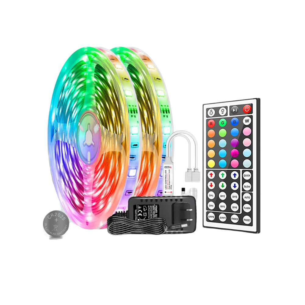 LED Strip Lights RGB 5050 LED Strips Remote Controller Color Changing Tape Light DC 12V Per Meter For Bedroom Room Kitchen Bar
