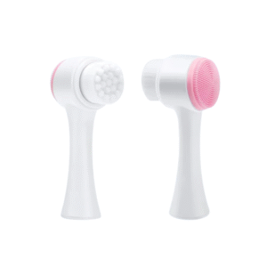 Manual Massage Facial Brush Soft Bristles Exfoliator Double Sided Face Wash Brush 3D Double Silicone Facial Cleansing Brush