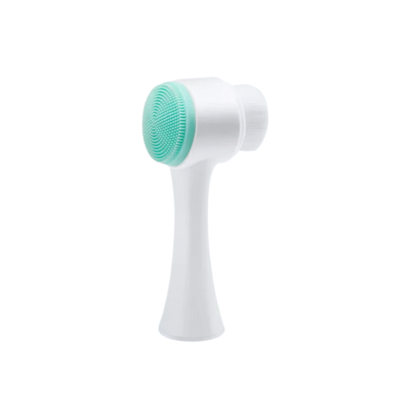 Manual Massage Facial Brush Soft Bristles Exfoliator Double Sided Face Wash Brush 3D Double Silicone Facial Cleansing Brush
