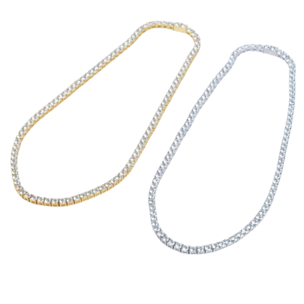 Multi-pc Gia certified 3-6,5mm d coloured Moissan ite tennis ball necklace white gold plated sterling silver wedding jewellery.