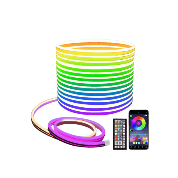 Neon LED Rope Lights,  LED Lights For Bedroom Flexible LED Light Strip With Remote And APP Control RGB Lighting Strip