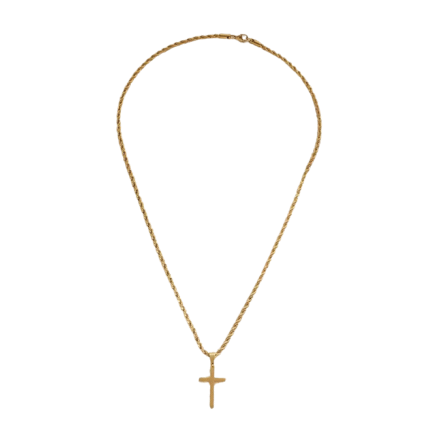 New Stainless Steel Cross Pendant Necklace for Men Women Minimalist Gold Color Jewelry Male Female Necklaces Chokers Gifts 2024