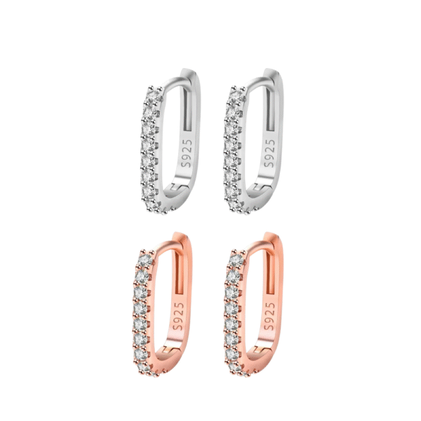 New trending 925 Sterling Silver classic Crystal Jewelry Fashion Zircon Circle Hoop Earrings for Woman Lady Wedding Party Gifts