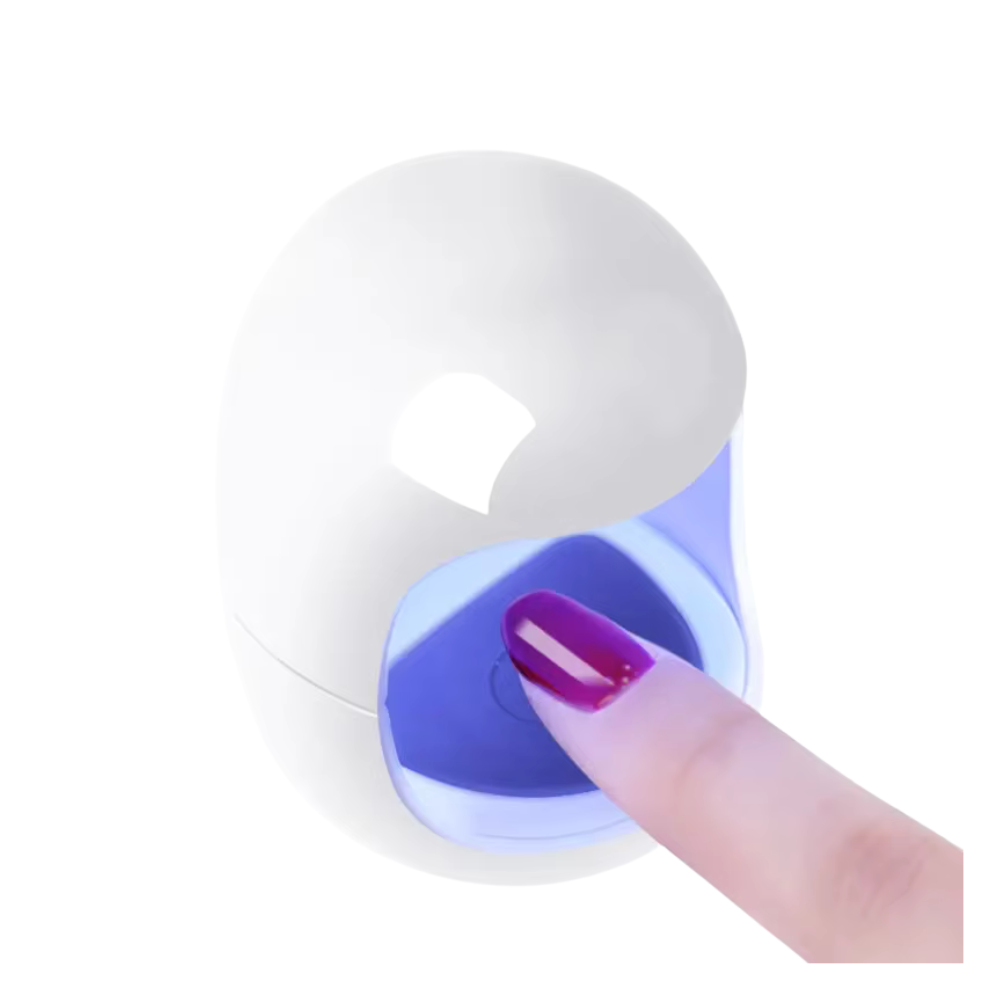 New USB interface Q Shape Phototherapy Nail Lamp Nail Polish Gel Curing Mini LED UV Lamp Travel Home Nail Art Timing Nail Dryer