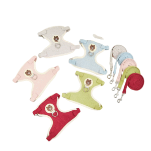 Newest Cute Rabbit Harness and Leash Set Bunny Pet Accessories Vest Harnesses Rabbit Leashes for Outdoor Walking Pets Supplies