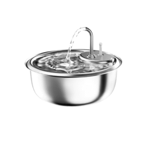 Pet Automatic Water Fountain 3.4L Large Capacity Stainless Steel Pet Water Dispenser Double Filtration System Washable US plug