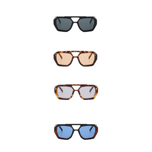Retro Double Bridges Women's Sunglasses Big Frame Leopard Tea Gradient Shades Eyewear Fashion Luxury Designer Men Sunglassses