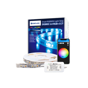 Smart ZigBee 3.0 Controller Dimmable Ambiance LED Kit with 5m RGBCCT LED Light Strips compatible ZigBee HUB Bridge,Echo Plus