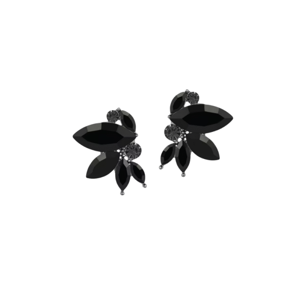 VEYO 3 Color black Red Green Shiny Crystal Stud Earrings Wing shape Earrings for Women Rhinestone Female Trendy Jewelry