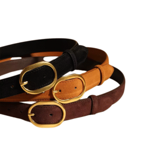 Vintage Women Skinny Belts Suede Cowhide Belt Genuine Leather Belts Ladies Dress Coat Waistband Clothes Decoration Waist Belt